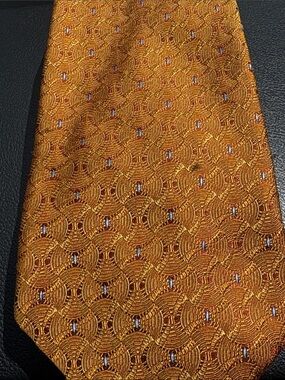 Robert Talbott Best of Class Golden Orange Geometric Silk Tie
